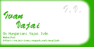 ivan vajai business card